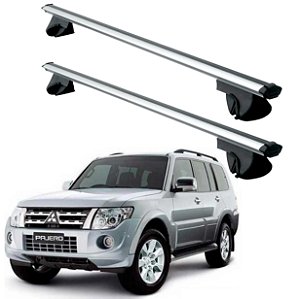 RACK P/ LONGARINAS ALPHA ALUMÍNIO 03 (1,26M) MITSUBISHI PAJERO FULL 2006 2007 2008 2009 2010 2011 2012 2013 2014 2015 2016 2017 2018 2019 - CINZA