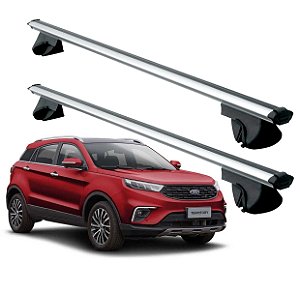 RACK P/ LONGARINAS ALPHA ALUMÍNIO 03 (1,26M) FORD TERRITORY 2021 2022 2023 2024 2025 - CINZA