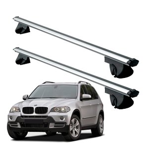 RACK P/ LONGARINAS ALPHA ALUMÍNIO 03 (1,26M) BMW X5 2000 2001 2002 2003 2004 2005 2006 2007 2008 2009 - CINZA