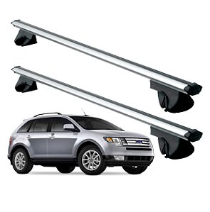 RACK P/ LONGARINAS ALPHA ALUMÍNIO 03 (1,26M) FORD EDGE 2009 2010 2011 2012 2013 2014 - CINZA