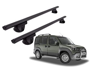 RACK P/ LONGARINAS ALPHA ALUMÍNIO 03 (1,26M) FIAT DOBLO 2002 2001 2002 2003 2004 2005 2006 2007 2008 2009 2010 2011 2012 2013 2014 2015 2016 2017 2018 2019 2020 2021 - PRETO