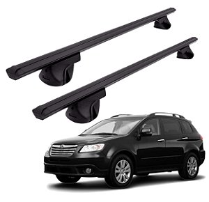 RACK P/ LONGARINAS ALPHA ALUMÍNIO 03 (1,26M) SUBARU TRIBECA 2008 2009 2010 2011 - PRETO