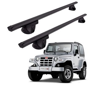 RACK P/ LONGARINAS ALPHA ALUMÍNIO 03 (1,26M) TROLLER 2000 2001 2002 2003 2004 2005 2006 2007 2008 2009 2010 2011 2012 2013 - PRETO
