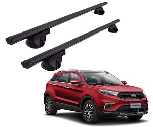 RACK P/ LONGARINAS ALPHA ALUMÍNIO 03 (1,26M) FORD TERRITORY 2021 2022 2023 2024 2025 - PRETO