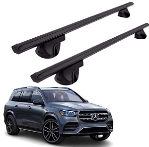 RACK P/ LONGARINAS ALPHA ALUMÍNIO 04 (1,36M) MERCEDES BENZ GLS 2021 / 2022 - PRETO