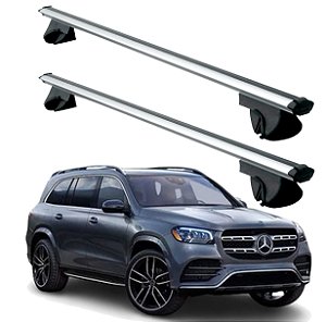 RACK P/ LONGARINAS ALPHA ALUMÍNIO 04 (1,36M) MERCEDES BENZ GLS 2021 / 2022 - CINZA