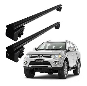RACK P/ LONGARINAS SIGMA ALUMÍNIO 01 (1,06M) MITSUBISHI PAJERO DAKAR 2009 2010 2011 2012 2013 2014 2015 2016 2017 2018 - PRETO