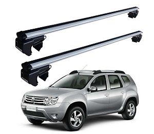 RACK P/ LONGARINAS SIGMA ALUMÍNIO 02 (1,16M) RENAULT DUSTER 2011 2012 2013 2014 2015 - CINZA