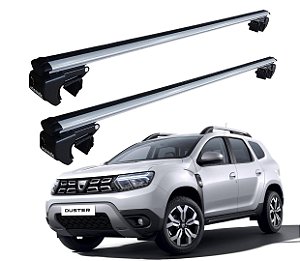 RACK P/ LONGARINAS SIGMA ALUMÍNIO 02 (1,16M) RENAULT DUSTER 2021 2022 2023 2024 2025 - CINZA
