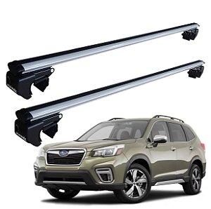 RACK P/ LONGARINAS SIGMA ALUMÍNIO 02 (1,16M) SUBARU FORESTER 2020 2021 2022 - CINZA
