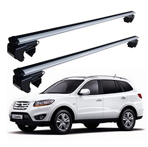 RACK P/ LONGARINAS SIGMA ALUMÍNIO 02 (1,16M) HYUNDAI SANTA FÉ 2001 2002 2003 2004 2005 2006 2007 2008 2009 2010 2011 2012 2013 - CINZA