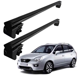 RACK P/ LONGARINAS SIGMA ALUMÍNIO 02 (1,16M) KIA CARENS MPV 2002 2003 2004 2005 2006 2007 2008 2009 2010 2011 2012 2013 - PRETO