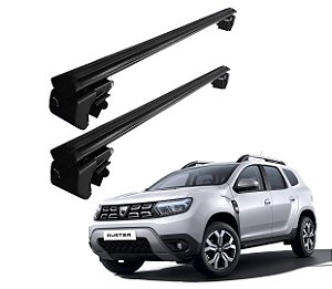 RACK P/ LONGARINAS SIGMA ALUMÍNIO 02 (1,16M) RENAULT DUSTER 2021 2022 2023 2024 2025 - PRETO
