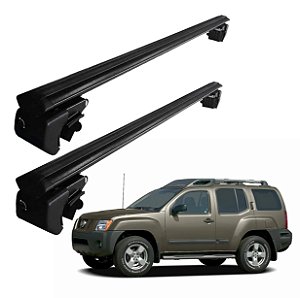 RACK P/ LONGARINAS SIGMA ALUMÍNIO 02 (1,16M) NISSAN XTERRA 2004 2005 2006 - PRETO