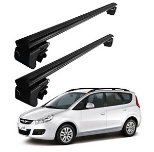 RACK P/ LONGARINAS SIGMA ALUMÍNIO 02 (1,16M) JAC J6 2001 2002 2003 2004 2005 2006 2007 2008 2009 2010 2011 2012 2013 2014 2015 - PRETO
