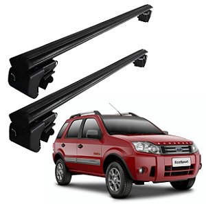RACK P/ LONGARINAS SIGMA ALUMÍNIO 02 (1,16M) FORD ECOSPORT 2010 2011 2012 - PRETO