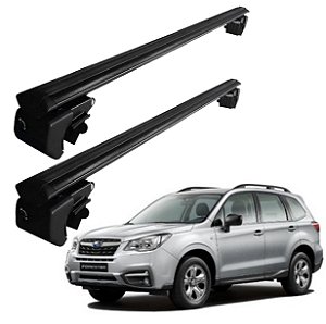 RACK P/ LONGARINAS SIGMA ALUMÍNIO 02 (1,16M) SUBARU XV 2012 2013 2014 2015 2016 2017 2018 2019 2020 - PRETO