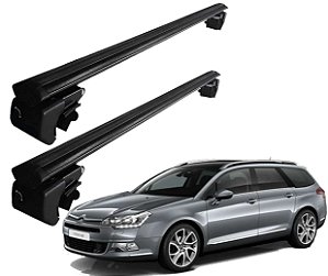RACK P/ LONGARINAS SIGMA ALUMÍNIO 02 (1,16M) CITROEN C5 BREAK 2001 2002 2003 - PRETO