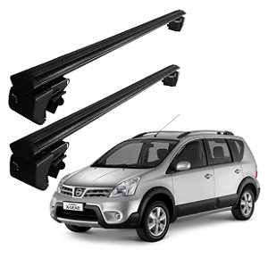 RACK P/ LONGARINAS SIGMA ALUMÍNIO 02 (1,16M) NISSAN LIVINA X-GEAR 2009 2010 2011 2012 2013 2014 - PRETO