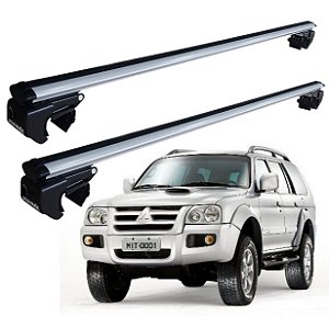 RACK P/ LONGARINAS SIGMA ALUMÍNIO 03 (1,26M) MITSUBISHI PAJERO SPORT 2006 2007 2008 2009 2010 2011 - CINZA