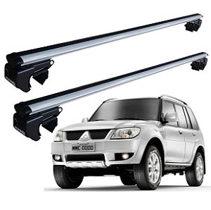 RACK P/ LONGARINAS SIGMA ALUMÍNIO 03 (1,26M) MITSUBISHI PAJERO TR4 2006 2007 2008 2009 2010 2011 2012 2012 2014 2015 - CINZA