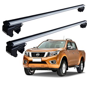 RACK P/ LONGARINAS SIGMA ALUMÍNIO 03 (1,26M) NISSAN FRONTIER 2017 2018 2019 2020 2021 2022 2023 2024 2025 - CINZA