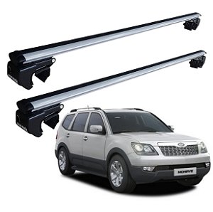 RACK P/ LONGARINAS SIGMA ALUMÍNIO 03 (1,26M) KIA MOHAVE 2009 2010 2011 2012 2013 2014 - CINZA