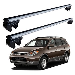 RACK P/ LONGARINAS SIGMA ALUMÍNIO 03 (1,26M) HYUNDAI VERA CRUZ 2001 2002 2003 2004 2005 2006 2007 2008 2009 2010 2011 2012 - CINZA