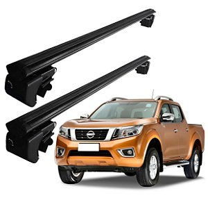 RACK P/ LONGARINAS SIGMA ALUMÍNIO 03 (1,26M) NISSAN FRONTIER 2017 2018 2019 2020 2021 2022 2023 2024 2025 - PRETO