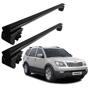 RACK P/ LONGARINAS SIGMA ALUMÍNIO 03 (1,26M) KIA MOHAVE 2009 2010 2011 2012 2013 2014 - PRETO