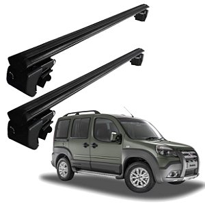 RACK P/ LONGARINAS SIGMA ALUMÍNIO 03 (1,26M) FIAT DOBLO 2002 2003 2004 2005 2006 2007 2008 2009 2010 2011 2012 2013 2014 2015 2016 2017 2018 2019 2020 2021 - PRETO