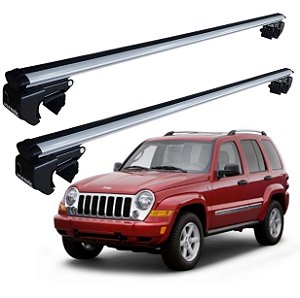 RACK P/ LONGARINAS SIGMA ALUMÍNIO 04 (1,36M) JEEP CHEROKEE SPORT 2002 2003 2004 2005 2006 2007 - CINZA