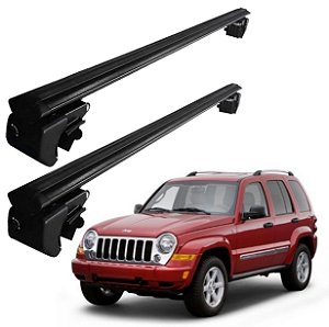 RACK P/ LONGARINAS SIGMA ALUMÍNIO 04 (1,36M) JEEP CHEROKEE SPORT 2002 2003 2004 2005 2006 2007 - PRETO