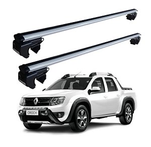 RACK P/ LONGARINAS SIGMA ALUMÍNIO (1,16M) RENAULT OROCH 2015 2016 2017 2018 2019 2020 2021 2022 2023 - CINZA