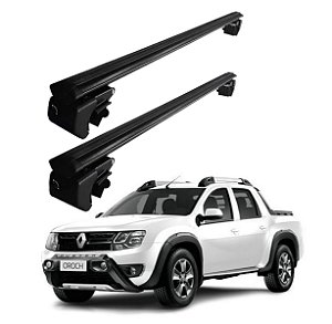 RACK P/ LONGARINAS SIGMA ALUMÍNIO (1,16M) RENAULT OROCH 2015 2016 2017 2018 2019 2020 2021 2022 2023 - PRETO