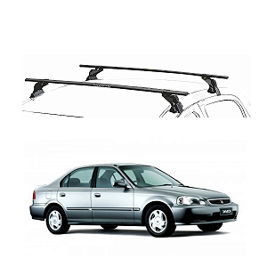 RACK EQMAX AÇO HONDA CIVIC 1993 1994 1995 1996 1997 1998 1999 2000 - PRETO
