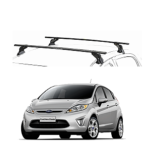 RACK EQMAX AÇO FORD NEW FIESTA MEXICANO HATCH // SEDAN 2011 2013 - PRETO