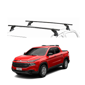 RACK EQMAX AÇO FIAT TORO 2016 2017 2018 2019 2020 2021 2022 2023 2024 2025 - PRETO