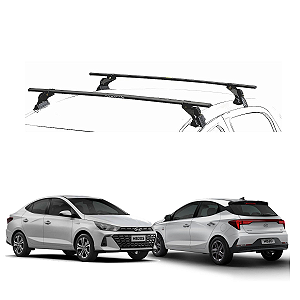 RACK EQMAX AÇO HYUNDAI HB20 HATCH // SEDAN 2020 2021 2022 2023 2024 2025 - PRETO
