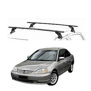 RACK EQMAX AÇO HONDA CIVIC 2001 2002 2003 2004 2005 2006 - PRETO