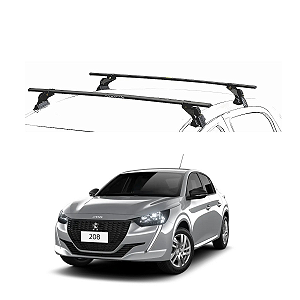 RACK EQMAX AÇO PEUGEOT 208 HATCH 2021 2022 2023 2024 2025 - PRETO