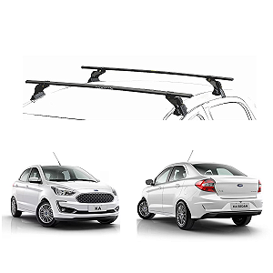RACK EQMAX AÇO FORD KA E KA+ HATCH // SEDAN 2015 2016 2017 2018 2019 2020 2021 2022 - PRETO
