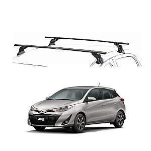 RACK EQMAX AÇO TOYOTA YARIS HATCH 2018 2019 2020 2021 2022 2023 2024 2025 - PRETO