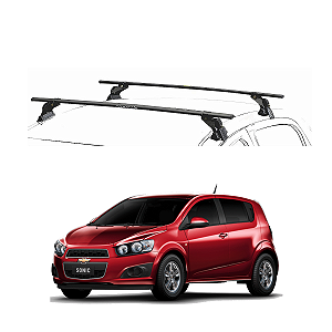 RACK EQMAX AÇO GM SONIC HATCH 2012 2013 2014 - PRETO
