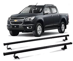 RACK CAÇAMBA AÇO (1,80M) GM S10 1991 1992 1993 1994 1995 1996 1997 1998 1999 2000 2001 2002 2003 2004 2005 2006 2007 2008 2009 2010 2011 2012 2013 2014 2015 2016 2017 (Precisa Furar ) - PRETO