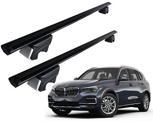 RACK P/ LONGARINAS INTEGRADAS BETA ALUMÍNIO (1,26M) BMW X5 2021 2022 2023 - PRETO