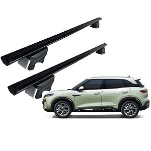 RACK P/ LONGARINAS INTEGRADAS BETA ALUMÍNIO (1,26M) BYD YUAN PRO 2025 2026 - PRETO