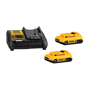 Kit de 2 Baterias 20V MAX 2AH Com Carregador Bivolt DeWalt