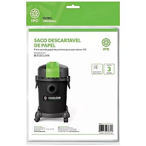 Pack de Saco Descartável de Papel p/ Ecoclean IPC (3 Un.)