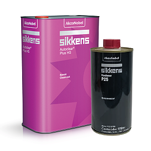 Kit Verniz Autoclear Plus HS + Catalisador P25 1,5L Sikkens